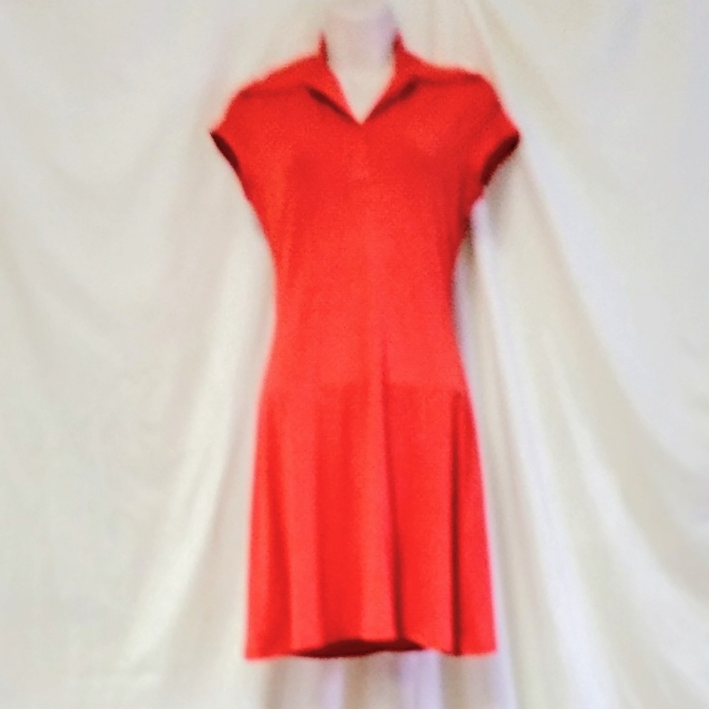 Michel Stephen Paris Dress M Orange Sheath
